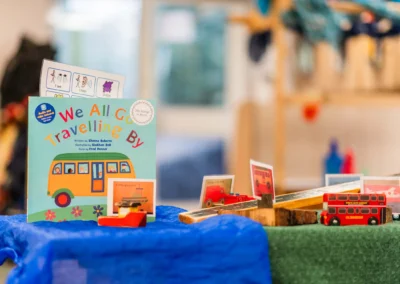 Creative classroom setup with toys for early education, captured during a nursery photography session in Ilkley, West Yorkshire