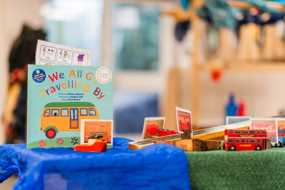 Creative classroom setup with toys for early education, captured during a nursery photography session in Ilkley, West Yorkshire
